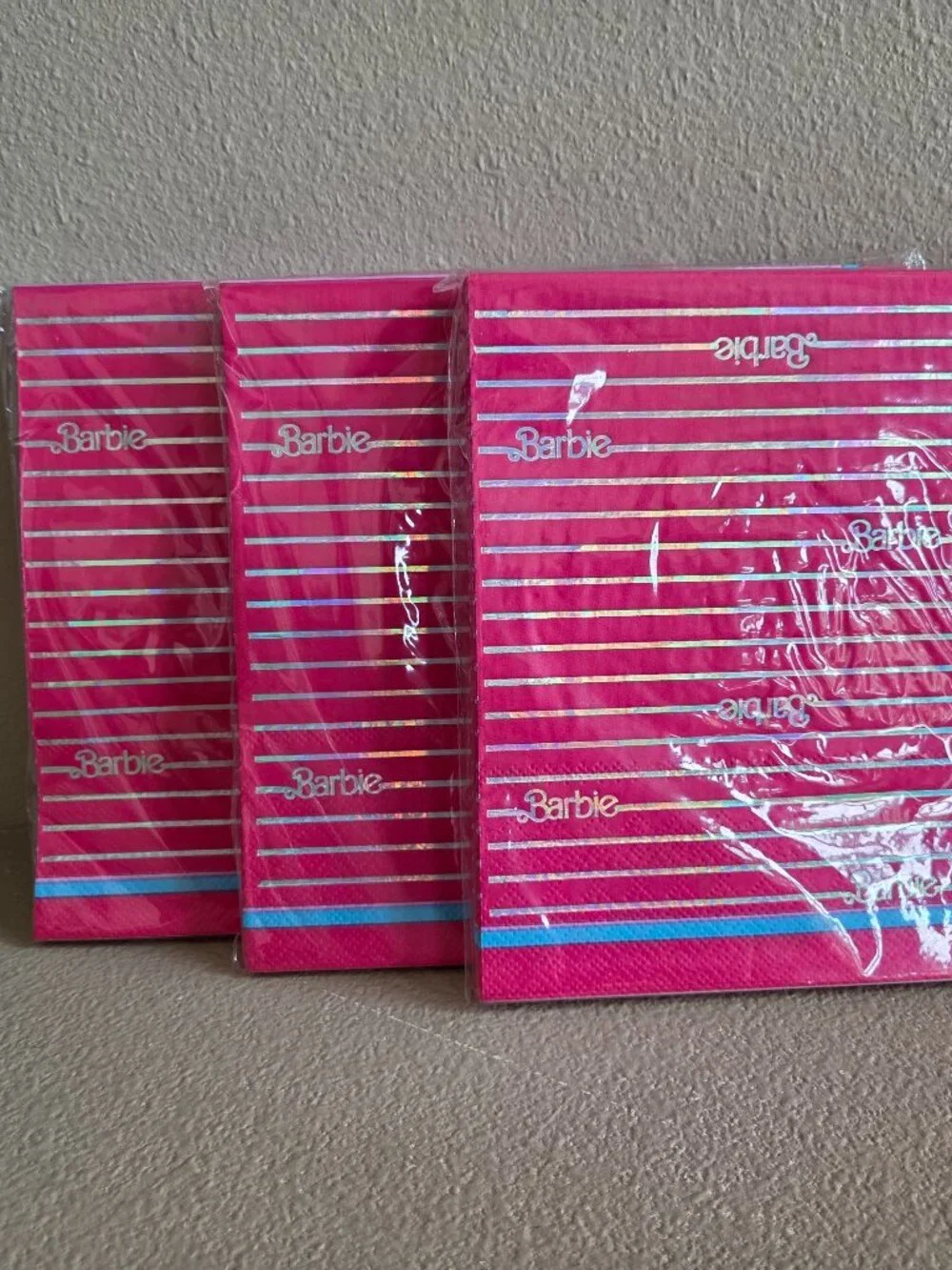 48pc 2ply Barbie Official Bright Pink Luncheon Party Napkins (3-16pks)